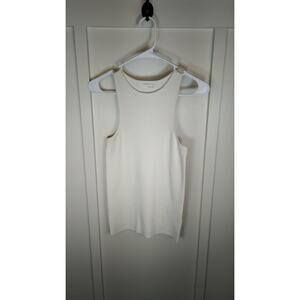 Anthropologie Sweater Tank Top Cream White Neutral Women’s M Effortless Chic